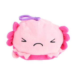 Axolotl omkeerbare sleutelhanger pluche, 10cm