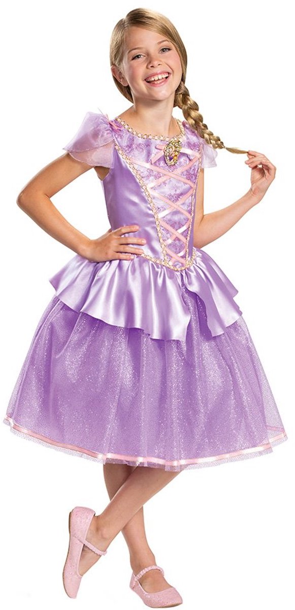 Disguise disney - rapunzel deluxe vermomming meisje - 110 128 (4-6 jaar)