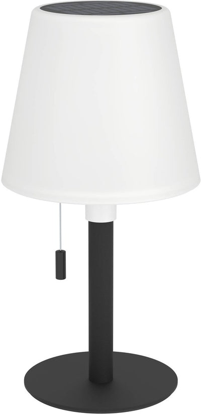 Eglo montapalma tafellamp binnen en buiten - oplaadbaar (tot 60 uur licht) - solar - 30 cm - zwart wit - warm wit licht en instelbaar rgb - draadloos - dimbaar
