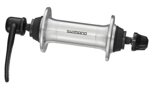 Shimano voornaaf rm70 qr 36 gaats - zilver