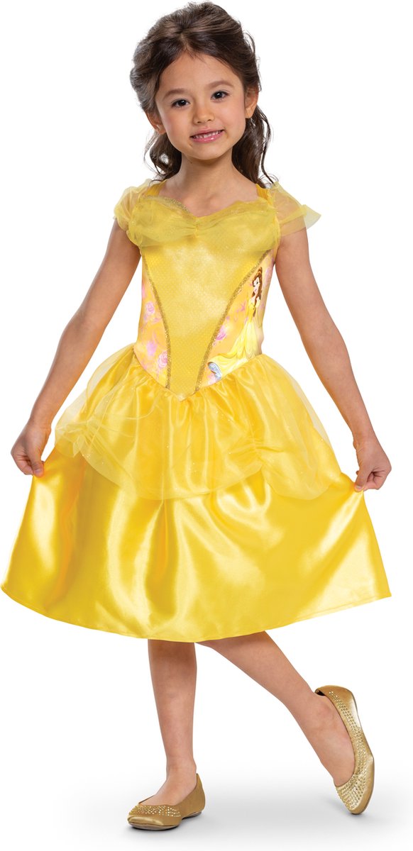 Disguise disney prinses - beauty the beast, belle basic plus, maat s (5-6 jaar)