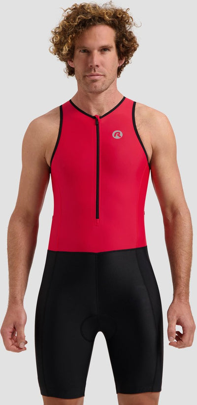 Rogelli florida dames en heren trisuit - mouwloos - zwart rood