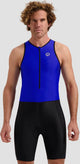 Rogelli florida dames en heren trisuit - mouwloos - zwart blauw