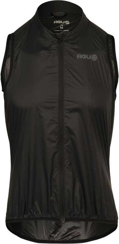 Agu essential wind body - fietsshirt zonder mouwen - windbody - heren - zwart - xxl - winddicht - waterafstotend - lichtgewicht - reflecterend - elastische mesh-achterzijde