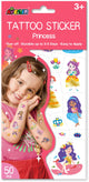 Avenir tattoo stickers - prinses - 50 stuks - blijft 3 tot 5 dagen - 3 jaar