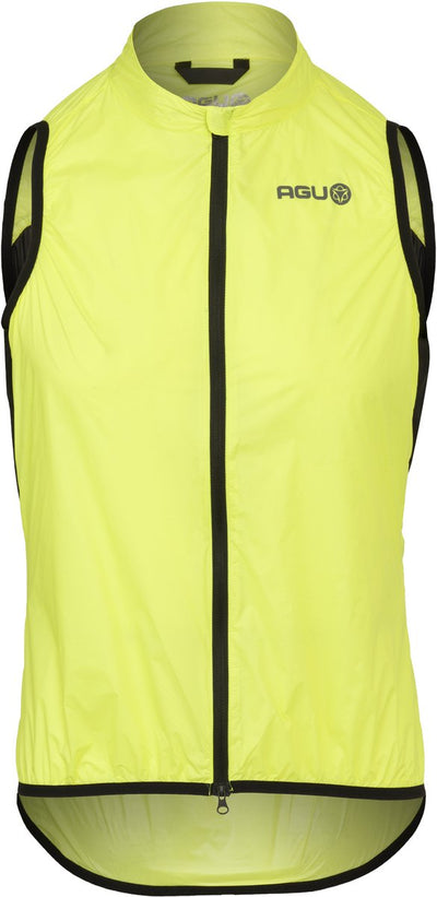 Agu essential - windbody - fietsvest - heren - waterafstotend - lichtgewicht - opvouwbaar - mesh ventilatie - reflecterend - yellow - l
