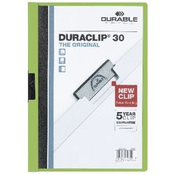 Klemmappen durable kunststof a4 22,5x31cm groen schuifklem capaciteit 3 mm