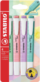 Stabilo swing cool - markeerstift - perfect voor onderweg - pastel - etui met 4 kleuren - afbeelding 1