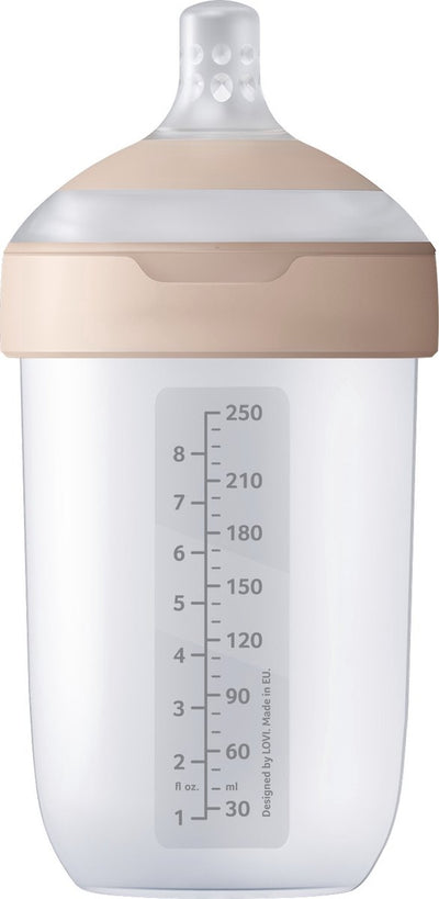 Difrax lovi babyfles dynamisch - mammafeel - 250 ml - roze - 1 stuk