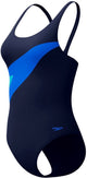 Speedo hyperboom butterfly back dames sportbadpak - kleurvast badpak dames - chloorbestendig zwempak dames - sportbadpak dames met vlinderrug - marine navy - 38