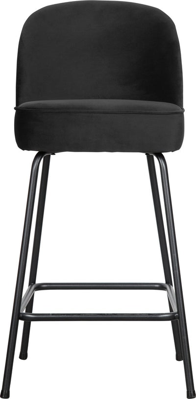 Woood vogue barstoel - velvet - zwart - 89x50x55
