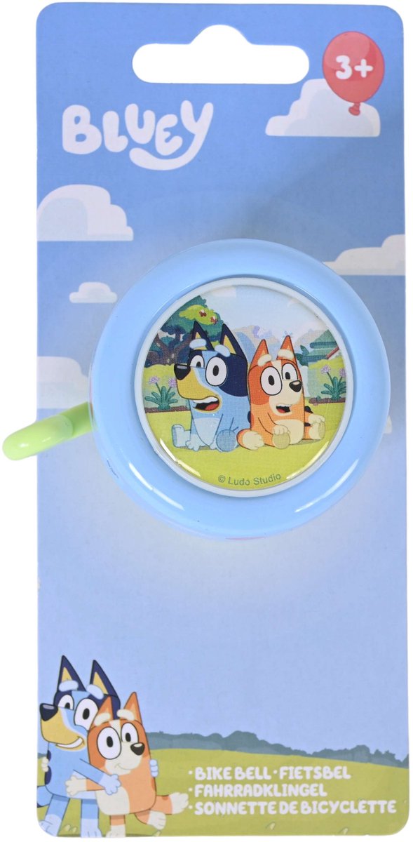 Bluey fietsbel - jongens - blauw