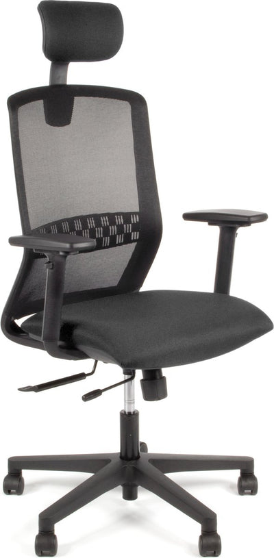Linea tekna 01 pt - bureaustoel - ergonomisch en1335 - met hoofdsteun - multi verstelbaar- zwart
