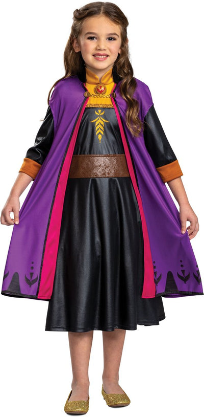 Disguise disney - frozen 2, anna op reis classic , maat m (7-8 jaar), meisjes