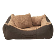 Sun garden luxe hondenmand lucky + kussen 59x67x20 cm bruin beige - afbeelding 1