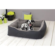 Sun garden luxe hondenmand lucky + kussen 80x70x20cm grijs - afbeelding 1