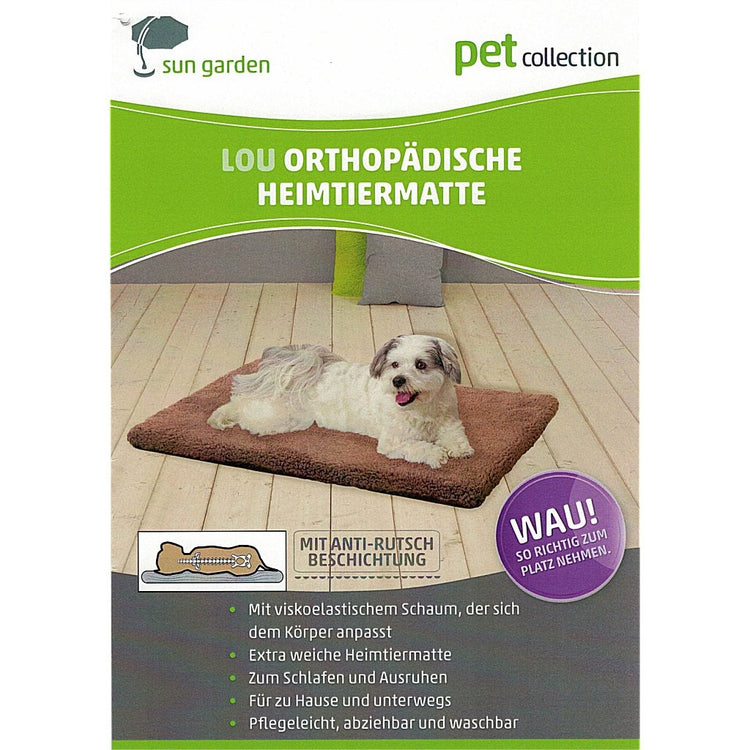 Sun garden lou orthopedisch hondenkussen 100x70x5cm grijs