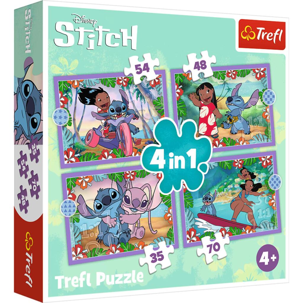 Trefl trefl stitch 4in1 puzzel 35-70 stukjes