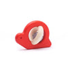 Bajo houten rammelaar slak rood. 9x7x7 c