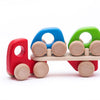 Bajo houten autotransporter. 21x5,2x10,5