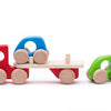 Bajo houten autotransporter. 21x5,2x10,5
