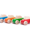 Bajo houten pullback auto blauw. 8,7x5,7