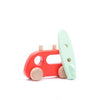 Bajo houten camper met surfplank. 2+