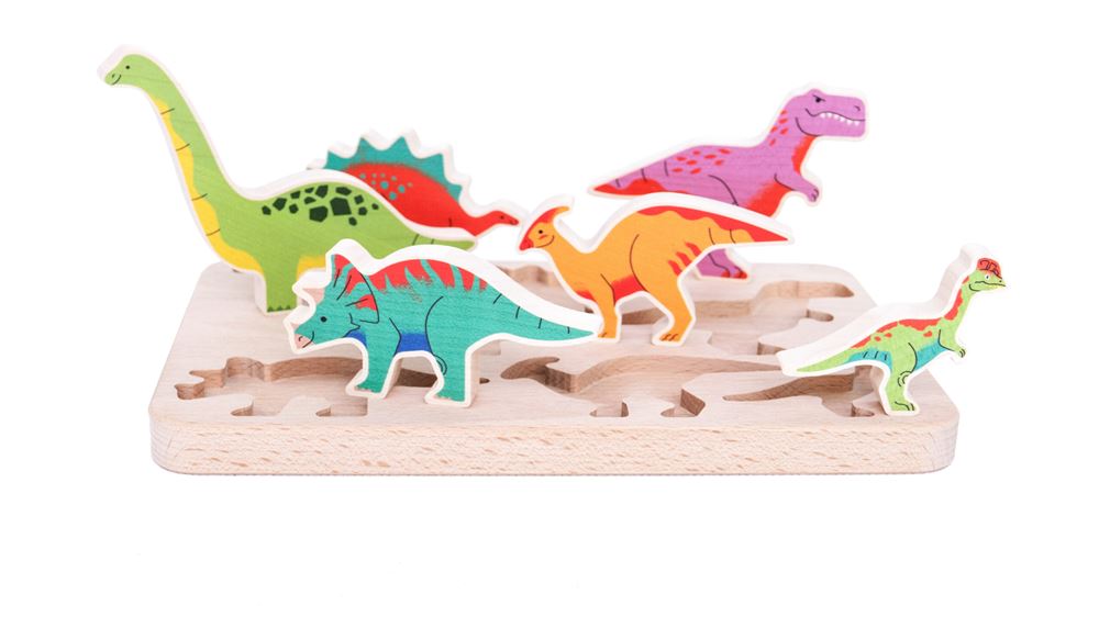 Bajo houten sorteer dinosaurussen.