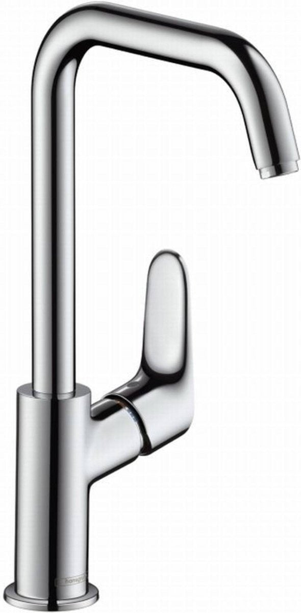 Hansgrohe focus - wastafelmengkraan - ééngreeps bediening - met trekwaste - 240mm - draaibare uitloop - chroom