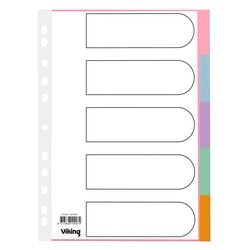 Tabbladen office depot karton a4 175 g geassorteerd 5set 11 gaten