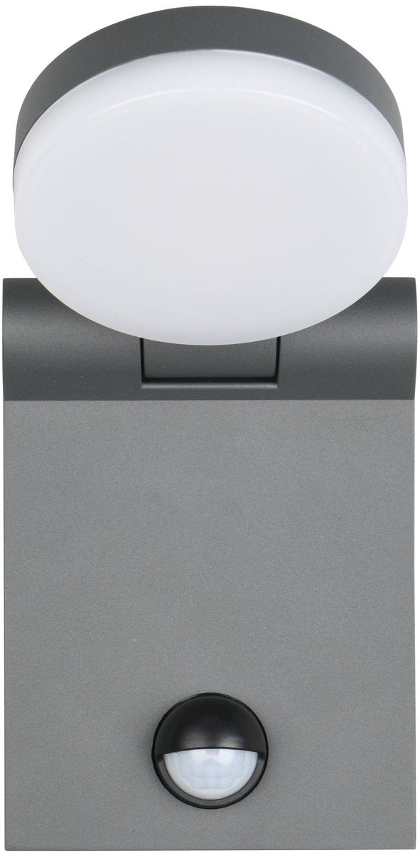 Trio adour - wandlamp - antraciet - incl. 1x smd 7,5w - aanspasbaare lichtkleur - bewegingssensor - buitenverlichting - ip44