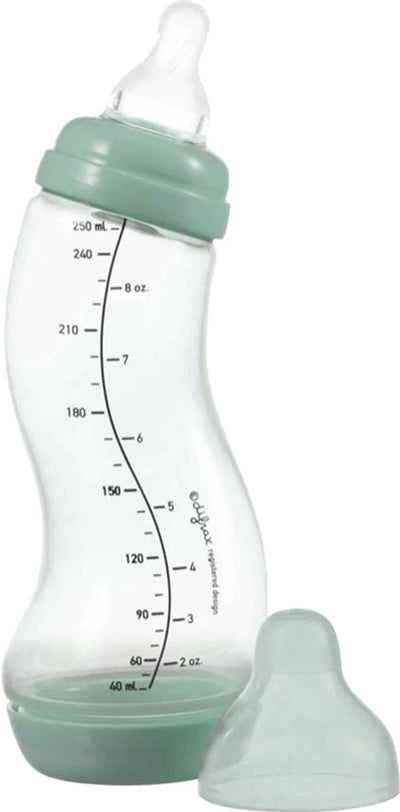 Difrax babyfles natural - 250 ml - groen - 1 stuk - s-fles - anti koliek