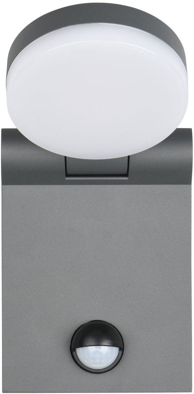 Trio adour - wandlamp - antraciet - incl. 1x smd 7,5w - aanspasbaare lichtkleur - bewegingssensor - buitenverlichting - ip44