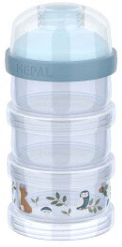 Mepal mio melkpoedertoren 3-delig little dutch - 360 ml - luchtdichte afsluiting met schekdop - multifunctioneel opbergen en doseren - forest friends