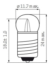 Bosma lamp 6v 0.05 e10 fiets achter - afbeelding 1