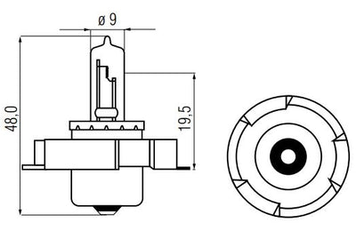 Bosma lamp 12v-15w p26s halogeen