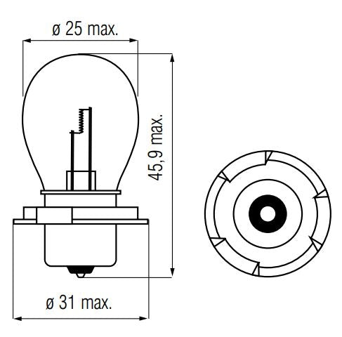 Bosma lamp 6v-20w p26s