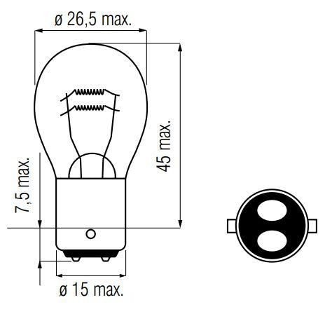 Bosma Lamp 6V-21 5W BAY15D