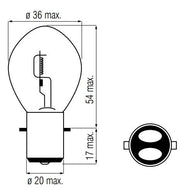 Edge lamp 12 volt 25 25 watt ba20d - afbeelding 2