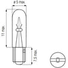 Bosma lamp 12v-1.2w wedge-t5