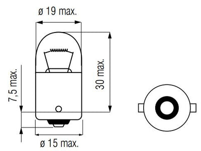 Bosma lamp 12v-21w ba15s