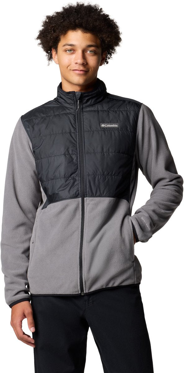 Columbia basin butte™ full zip fleece ii men's outdoorvest - city grey, black - maat s