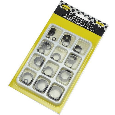 O-ring assortiment zwart, 50 stuks in doosje