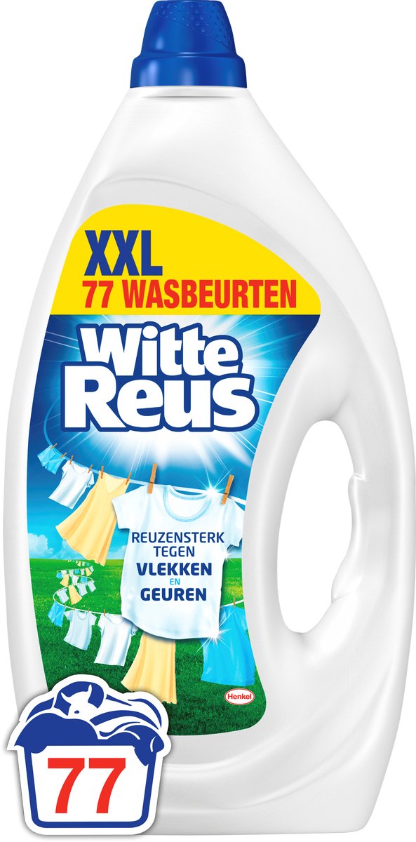 Witte reus gel - vloeibaar wasmiddel - witte was - 77 wasbeurten - grootverpakking