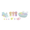 Epoch sylvanian families 5707 drieling baby creme konijn badspeelset