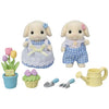 Epoch sylvanian families tuin en bloemen hangoorkonijn broer zus
