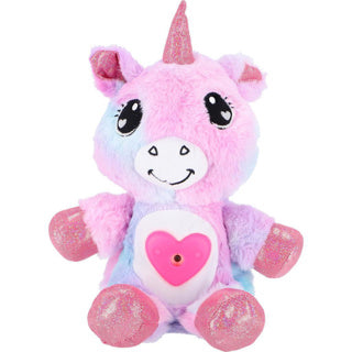 Knuffel pluche dier met projector 3 assorti