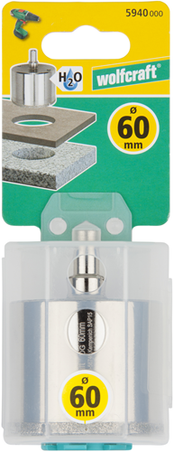 Wolfcraft diamantbestr. boorkroon | met schacht | ø60mm | 1 stuk - 5940000