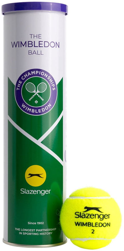 Slazenger s tb wimbledon 4tin unisex tennisballen - geel