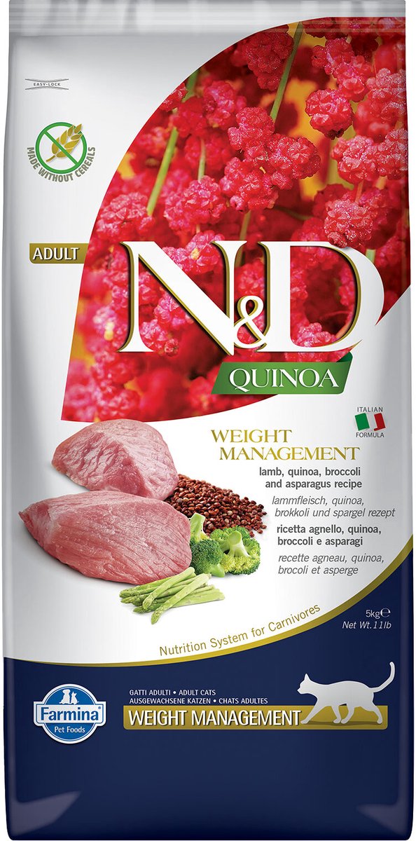 Farmina n d quinoa weight management adult kattenvoer - lamb - 5 kg